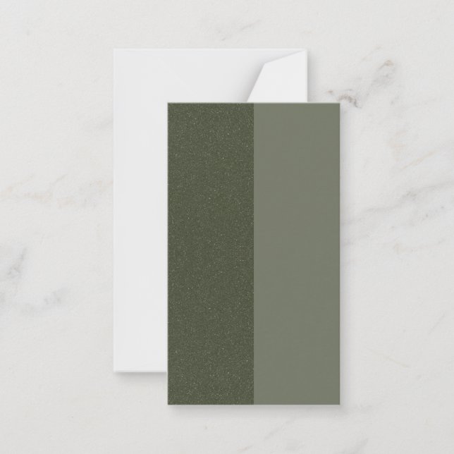 Modern Moss Green Split Flat Card – Customisable (Front)