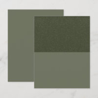 Modern Moss Green Split Flat Save The Date Card