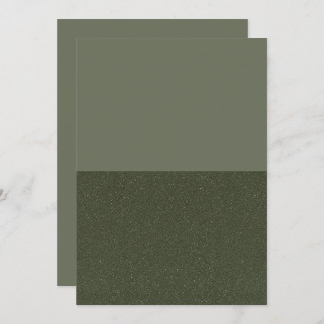 Modern Moss Green Split Glitter Flat Program Programme (Front/Back)
