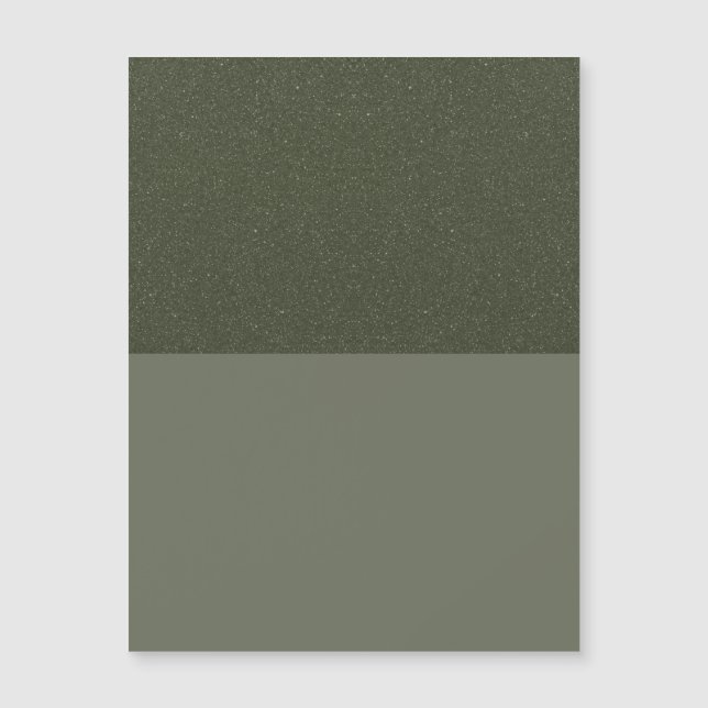 Modern Moss Green Split Magnetic Card – Customise (Front)