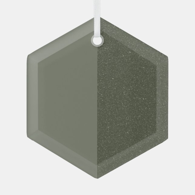 Modern Moss Green Split Ornament – Customisable (Front)