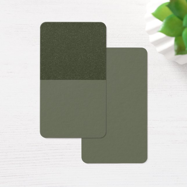 Modern Moss Green Split Texture Card – Customise (Desk)
