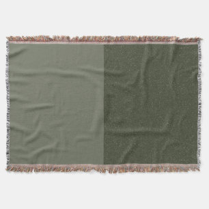 Modern Moss Green Split Woven Blanket – Customize