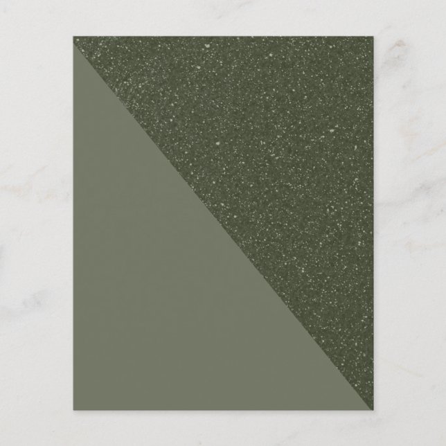 Modern Moss Green Texture Flyer (Front)