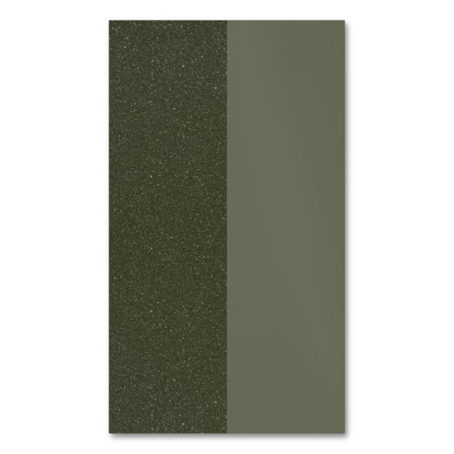 Modern Moss Green Textured Business Magnet (Front Vertical)