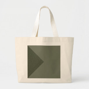 Modern Moss Green Triangle Tote Bag