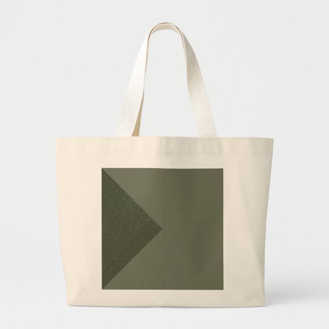 Modern Moss Green Triangle Tote Bag (Front)