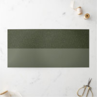 Modern Moss Green Trifold Invite Card – Customise