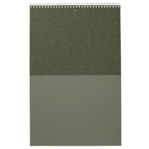 Modern Moss Green Two-Tone Calendar – Customizable