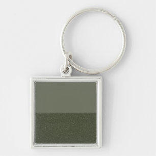 Modern Moss Green Two-Tone Keychain – Customisable