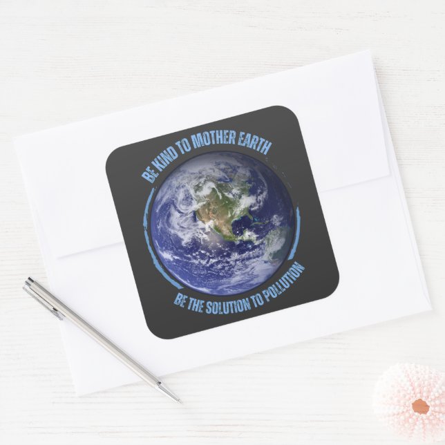 Modern Mother Earth Square Sticker (Envelope)