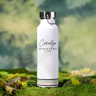 Modern Mother of the Bride Personalised Water Bottle