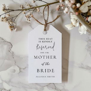 Modern Mother of the Bride Seating Reserved Gift Tags