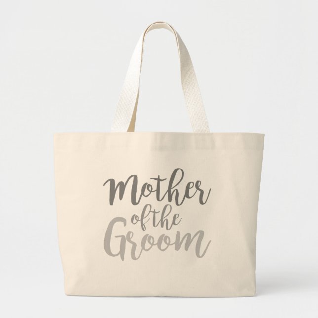 Modern Mother of The Groom Cursive Ombre Tote (Front)