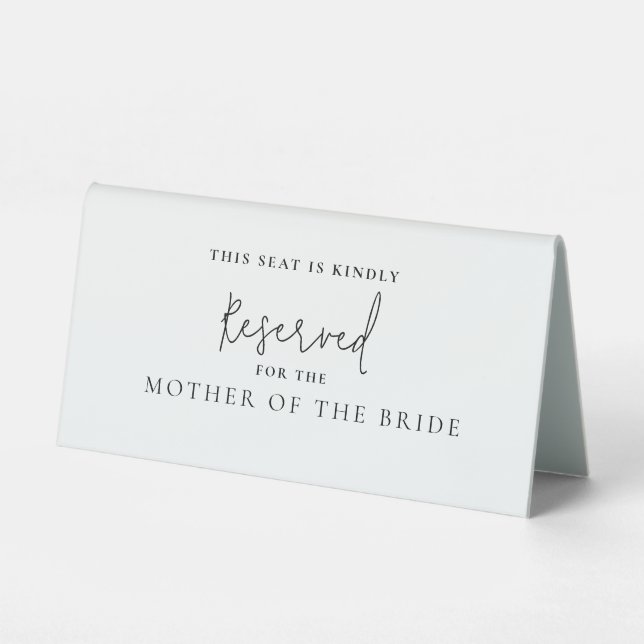 Modern Mother of the Groom Seating Reserved  (Front)