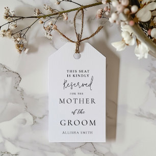 Modern Mother of the Groom Seating Reserved  Gift Tags