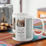 Modern Mother Photo Grid Keepsake Gift Coffee Mug<br><div class="desc">Create your own mum photo coffee mug using this modern picture grid template. Simply upload your own photographs and customise the text. Featuring the title 'MOTHER', a sweet quote, and name/s. A cute little heart and stripes can be changed to any colour. This mum coffee mug would make a beautiful...</div>