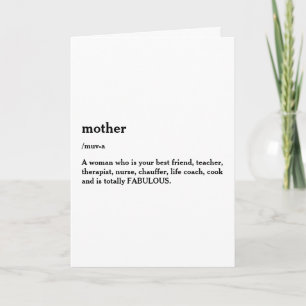 Modern Mother's Day   Definition of Mother Card