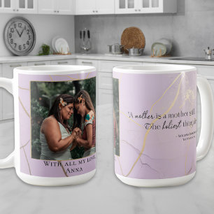 Modern Mother's Day Elegant Pastel Kintsugi Quote Coffee Mug