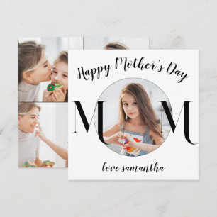 Modern Mother's Day Photo Collage Greeting Card