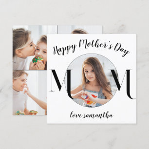 Modern Mother's Day Photo Collage Greeting Card