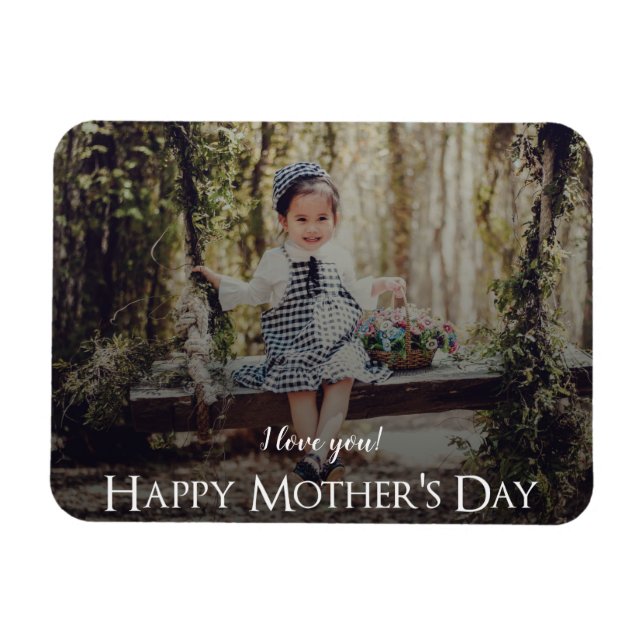 Modern Mother's Day Photo Magnet (Horizontal)