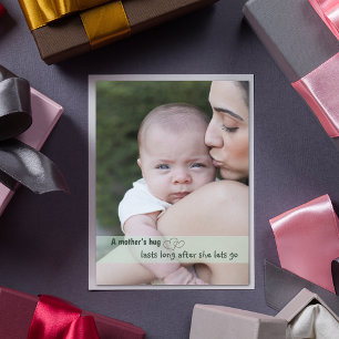 Modern Mother's Day Script & Photo Holiday Card