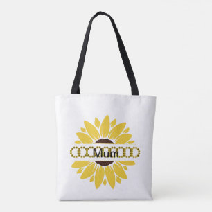 Modern Mother's Day Sunflower   Tote Bag