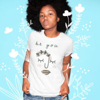 Modern Motivational Be you Line Art Face