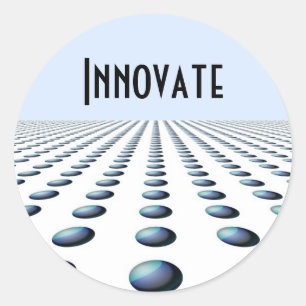 Modern Motivational Design - Innovate Classic Round Sticker