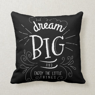 Modern Motivational Dream Big Decorative Cushion