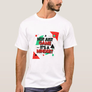 Modern Motivational Graphic with "Not Just Game It T-Shirt