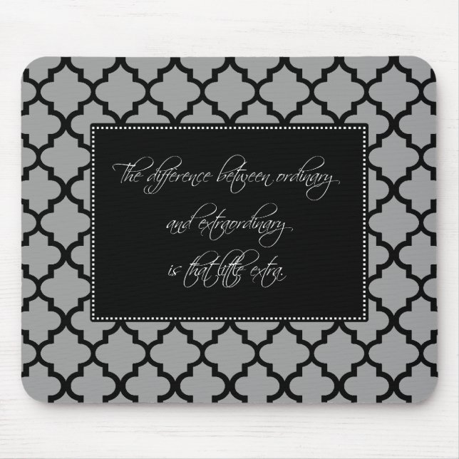 Modern Motivational Quote Mousepad (Front)