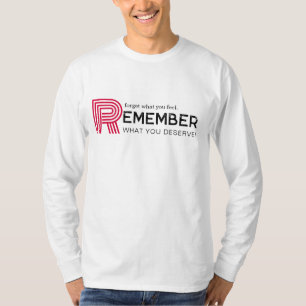 Modern motivational Red Black Typography T-Shirt