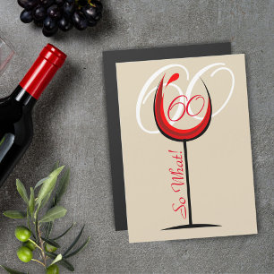 Modern Motivational Red Wine Glass 60th Birthday
