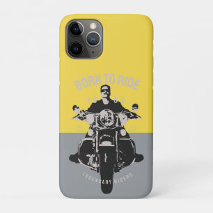 Modern Motorcycle Rider Colorblock Art iPhone 11 Pro Case