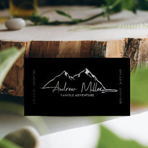 Modern Mountain Adventure   Signature Business Card