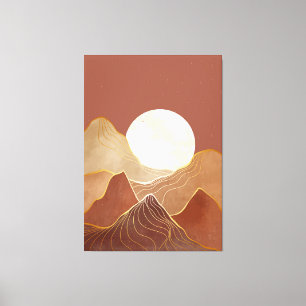Modern mountain art canvas print