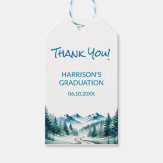 Modern Mountain Grad Party Gift Tags