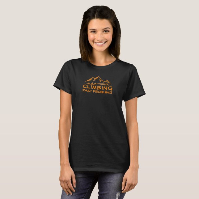 Modern Mountain Hiking orange black T-Shirt (Front Full)
