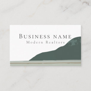 Modern Mountain Realtor Handmade Graphic Business  Business Card