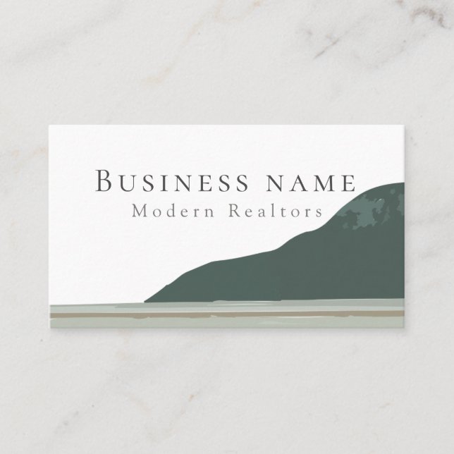 Modern Mountain Realtor Handmade Graphic Business  Business Card (Front)