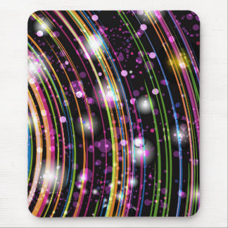 Modern mousepad, black, colorful mouse mat