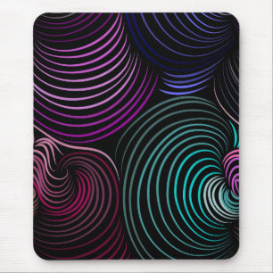 Modern mousepad, black, colourful mouse mat