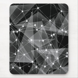 Modern mousepad, black, gray, abstract mouse mat