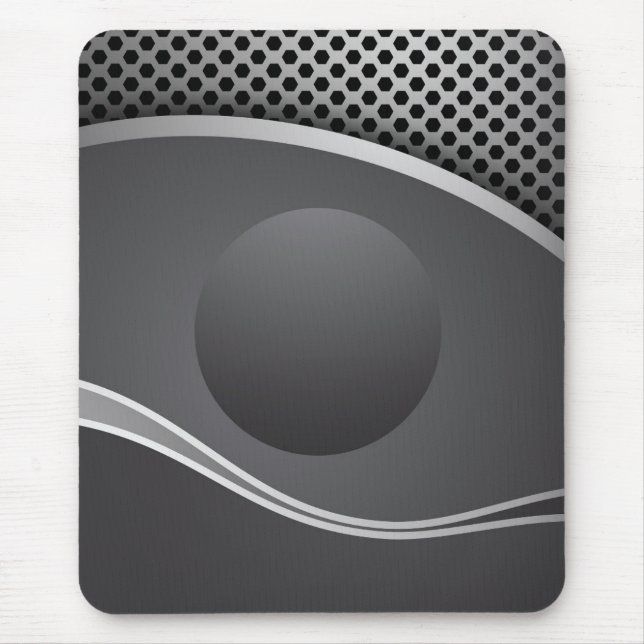 Modern mousepad, black, grey, abstract mouse mat (Front)