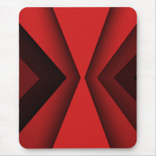 Modern mousepad, black, red, abstract, geometric mouse mat
