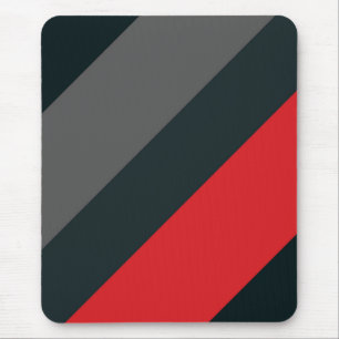 Modern mousepad, black, red, gray, abstract mouse mat
