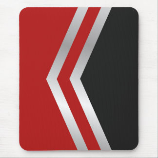 Modern mousepad, black, red, gray, white, abstract mouse mat