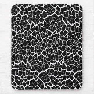 Modern mousepad, black, white, abstract, cracle mouse mat